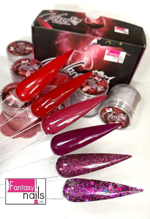 COLECCION ACRILICOS VINO FANTASY NAILS